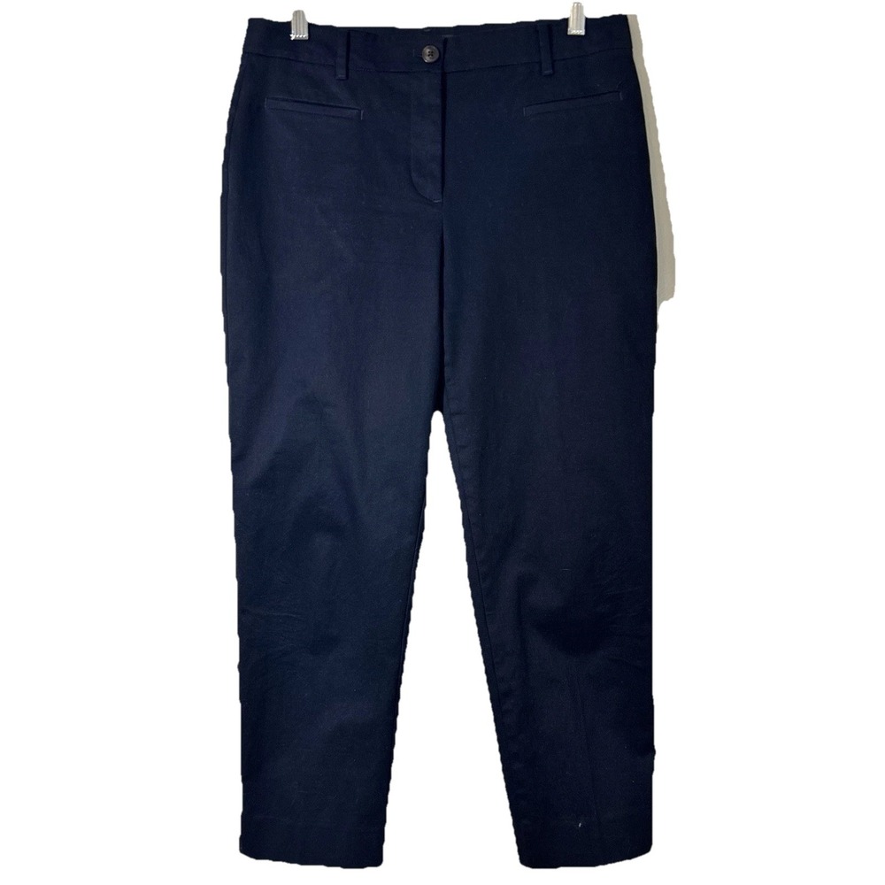 Ann Taylor Navy Blue Ankle Pants Women's Size 6 Dress Trousers Preppy